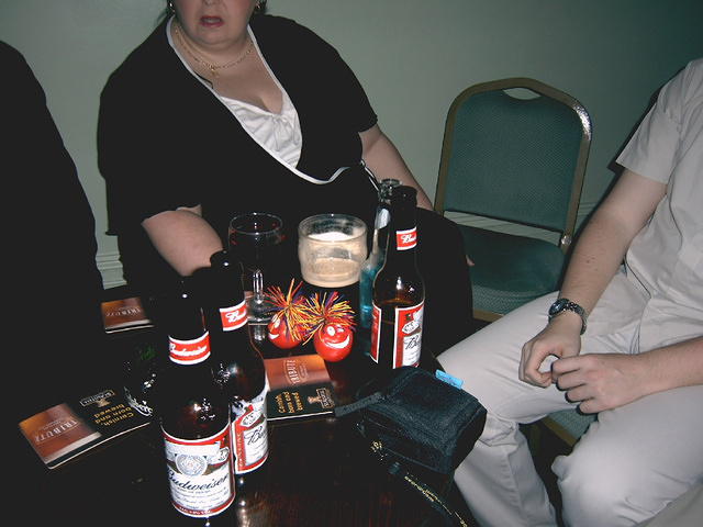 Even the red noses like a drink. That's why they're red!