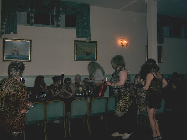 Barbie joins the Flintstone ladies.