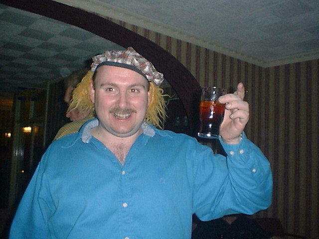 Damn! Caught at last. Ah well, let's look as though I'm having fun.