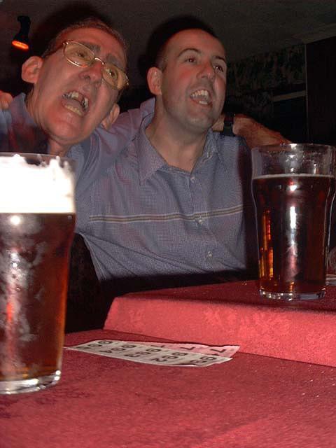 And we were singing, and breaking glasses!