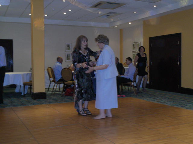 The dancing starts.