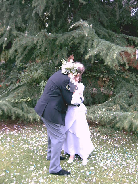 A kiss.