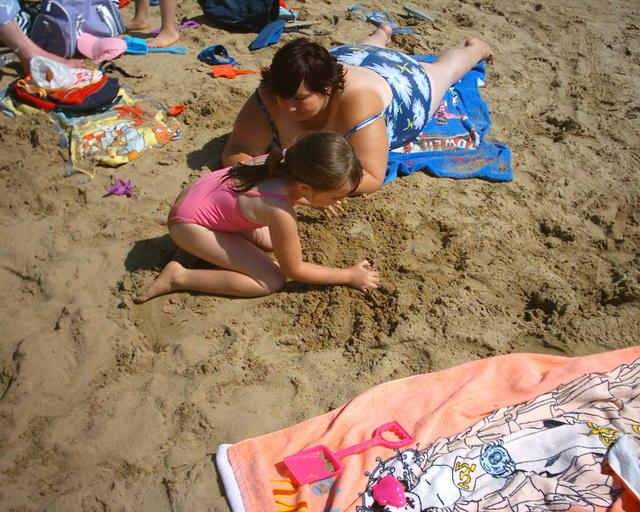 Did you bury my bucket here Mum?