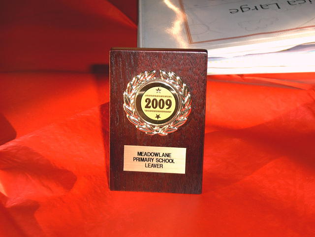Courtney's leaving plaque.
