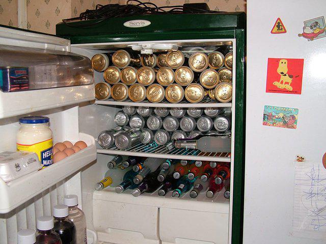 And the cans and bottles all chilling out.