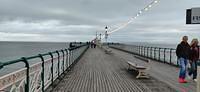 Along the pier.