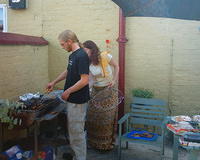 You're not supposed to add extra charcoal... oh they're the sausages!