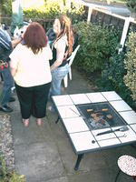 The veggie BBQ selection. Looks like meat but isn't.