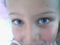 Extreme close-up of the youngest at the BBQ.