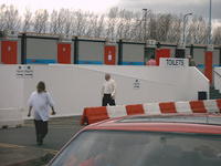 Service station toilet inprovement award holder.