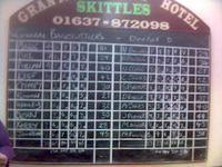 Final, a bit blurry after all that beer. Won by 40! :-D