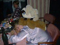 ...like putting stuffing animals on my back.