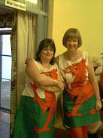 Not quite traditional Welsh dress but who cares?