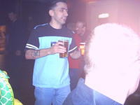 Another rare moment: Alan getting the beers in!