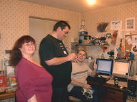 Caz and Karl pose while Steve remains oblivious ;)