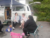 Tracie, Brid and Jane engage in some girl talk