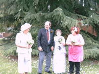 Groups photos start. Joyce and Mavis were both maids of honour.
