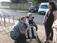 Jane and Liz with Joe.